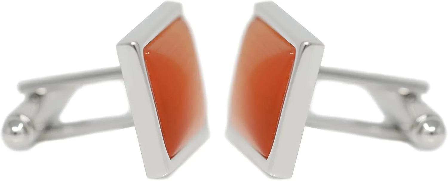 Fiber Optic Stone Cufflinks With Box Cats Eye Stone Men Birthday Wedding Gift Cufflinks