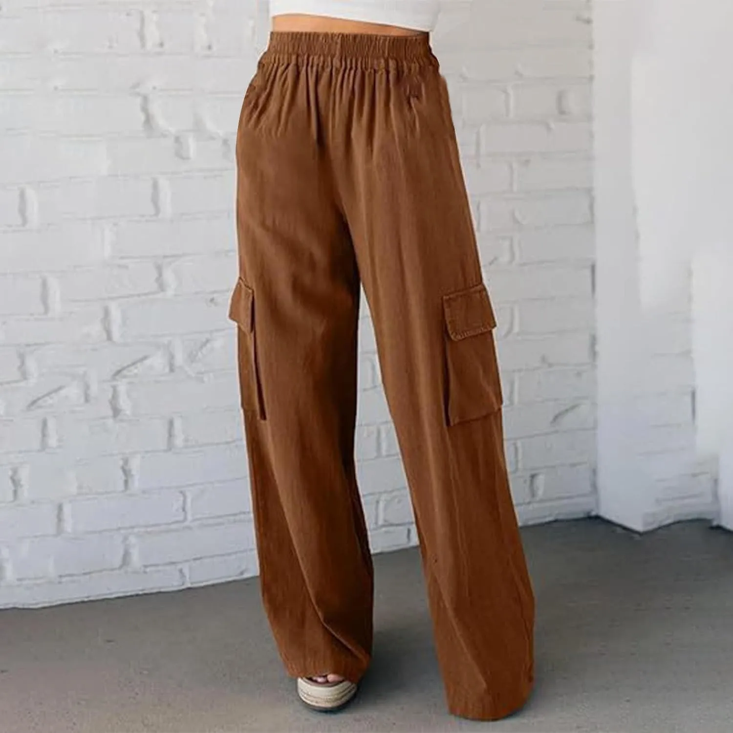 Fleece Sweatpants Waisted Loose Sweatpants Comfortable High Waisted Jogging Pants with Womens Wide Leg Sweatpants