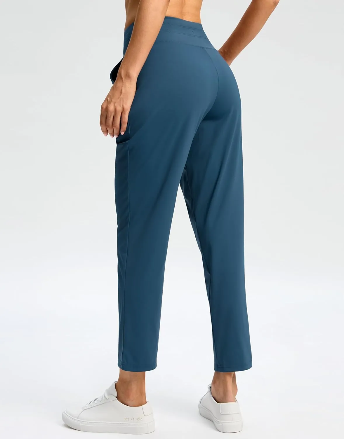 G Gradual Women's Pants High Waisted Drawstring Ankle Pants 2 Pockets 7/8 Sweatpants for Golf Travel Athletic Casual
