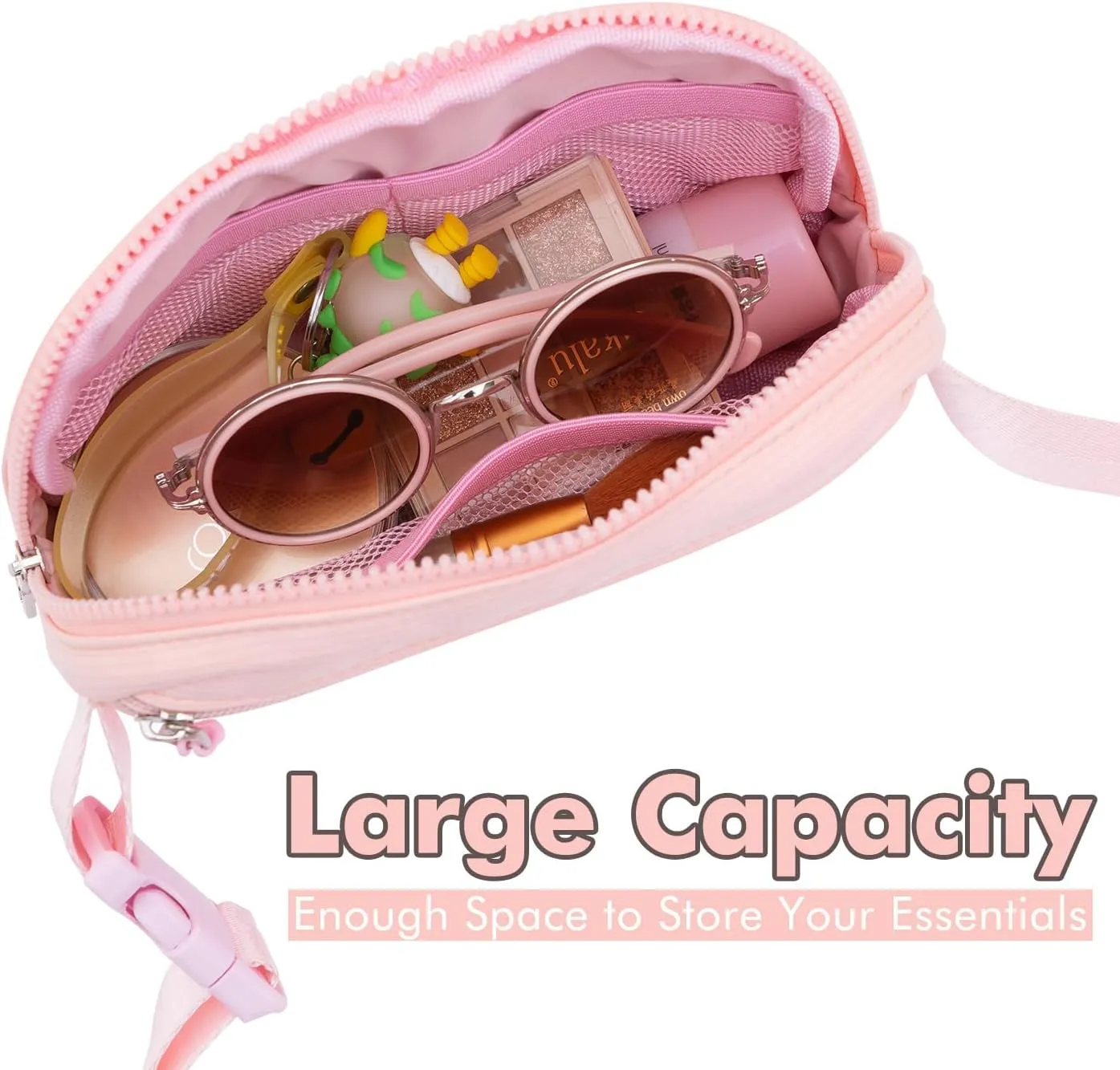 Gifts for Girls 3 4 5 6 7 8 9 10 11 12 Year Old Teens Kids Daughter Sister Gifts for Women Letter Patch Fanny Pack Belt Bag Cute Stuff for Girls Women Teen Trendy Crossbody Bags (Pink)