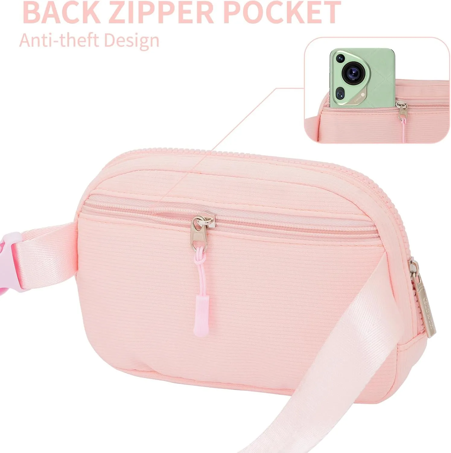 Gifts for Girls 3 4 5 6 7 8 9 10 11 12 Year Old Teens Kids Daughter Sister Gifts for Women Letter Patch Fanny Pack Belt Bag Cute Stuff for Girls Women Teen Trendy Crossbody Bags (Pink)
