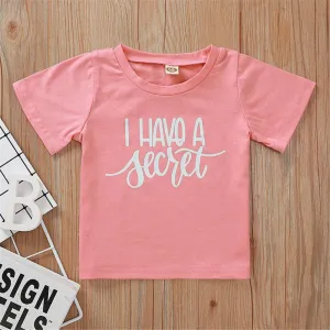 Girls Short Sleeve Letter Printed Cotton Tees Girls Clothing Wholesalers