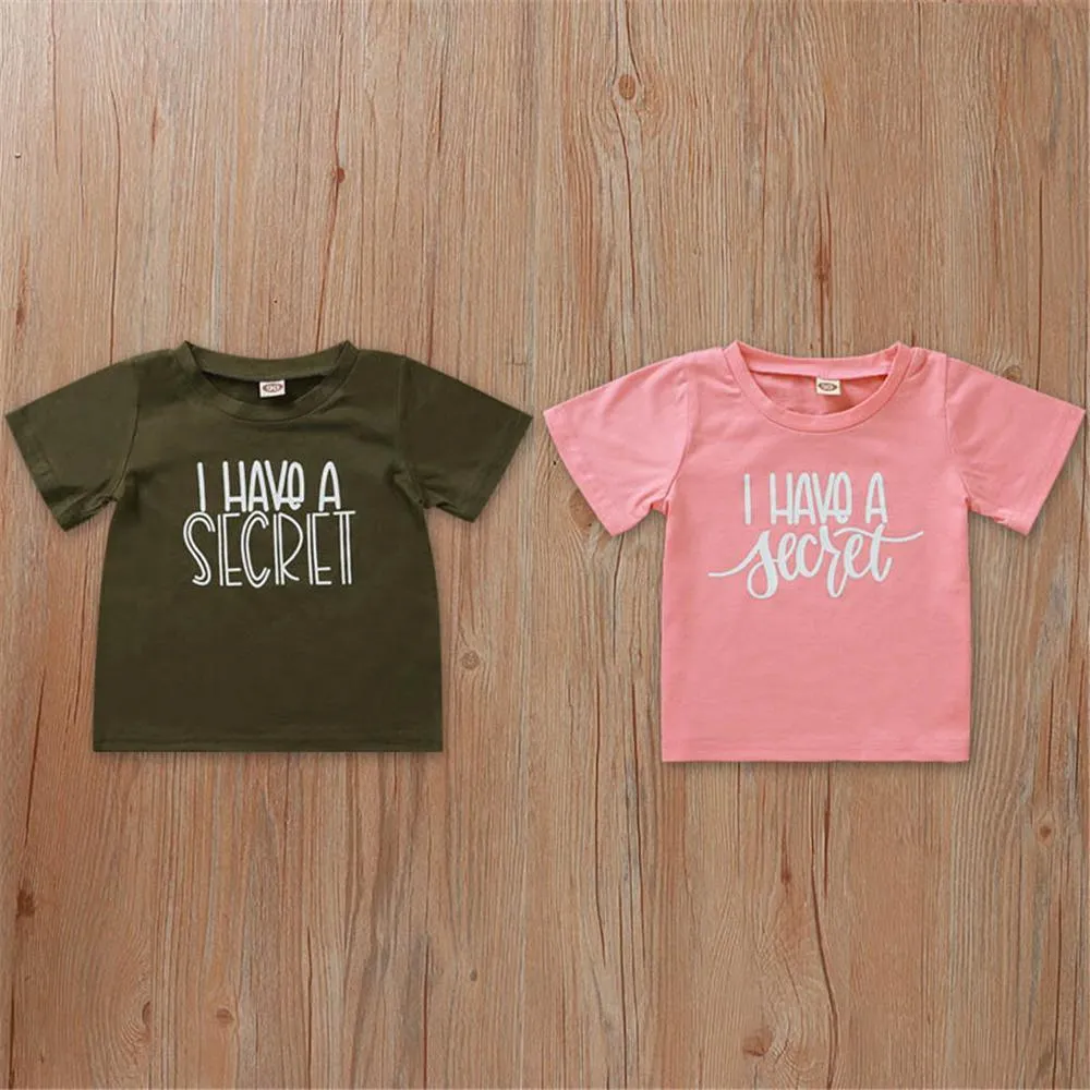 Girls Short Sleeve Letter Printed Cotton Tees Girls Clothing Wholesalers