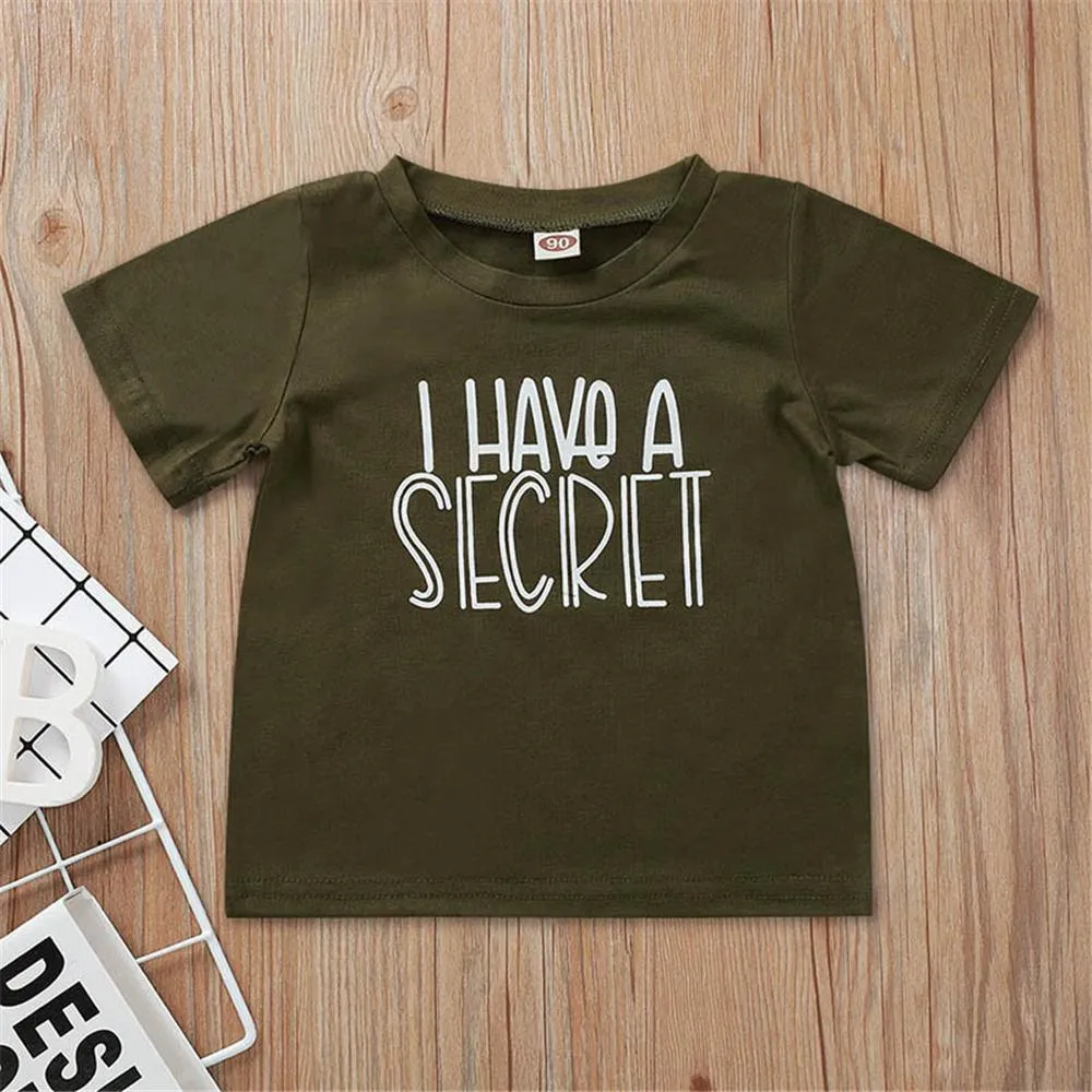 Girls Short Sleeve Letter Printed Cotton Tees Girls Clothing Wholesalers