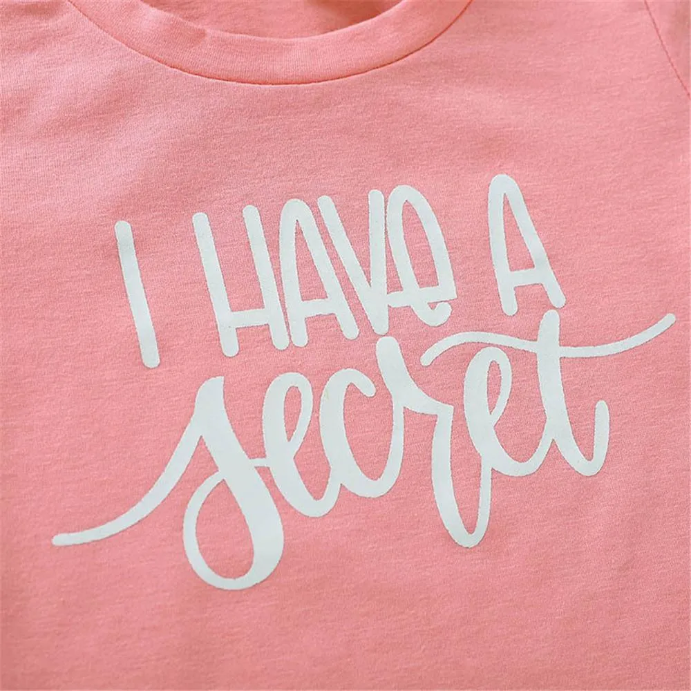 Girls Short Sleeve Letter Printed Cotton Tees Girls Clothing Wholesalers