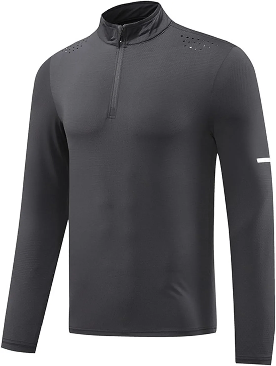 Golf Shirts Quick Dry Quarter Zip Sweatshirts Athletic Workout Gym Active Tees Moisture Wicking Long Sleeves Shirt