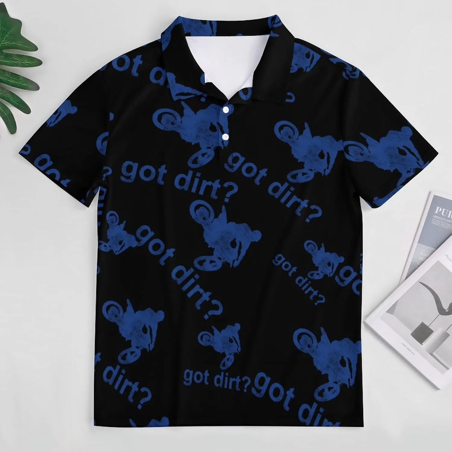 Got Dirt Bike Mens Polo Shirts Quick Dry Short Sleeve T-shirts Slim Tennis Collared Tees Tops