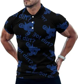 Got Dirt Bike Mens Polo Shirts Quick Dry Short Sleeve T-shirts Slim Tennis Collared Tees Tops