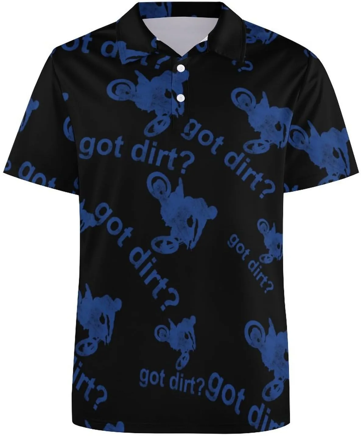 Got Dirt Bike Mens Polo Shirts Quick Dry Short Sleeve T-shirts Slim Tennis Collared Tees Tops