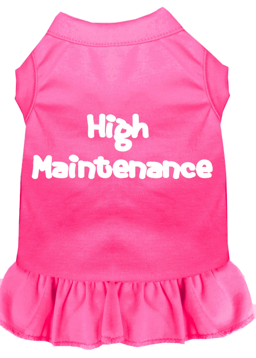 High Maintenance Screen Print Dress Bright Pink Xl