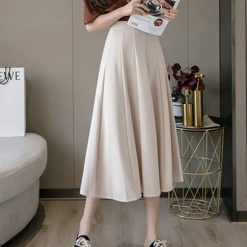 High Waist Summer Pleated Skirts For Women 2020 Fashion Korean Style