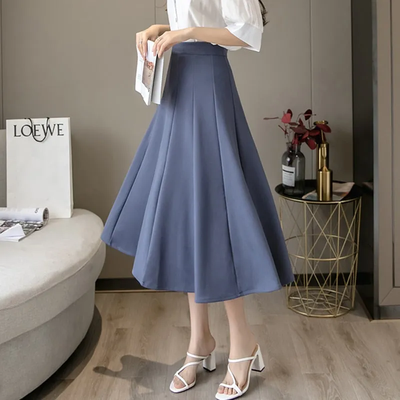 High Waist Summer Pleated Skirts For Women 2020 Fashion Korean Style