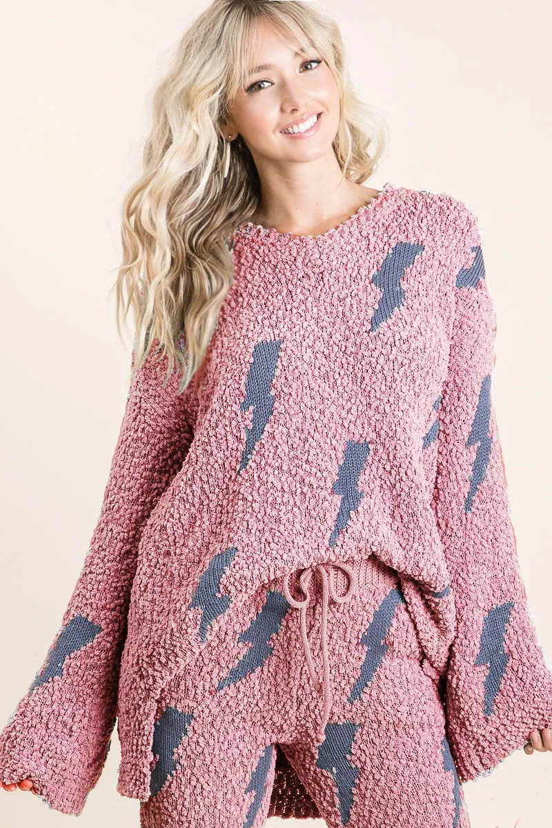 IP3625 | COZY SOFT HAIRY POPCORN SWEATER PANTS