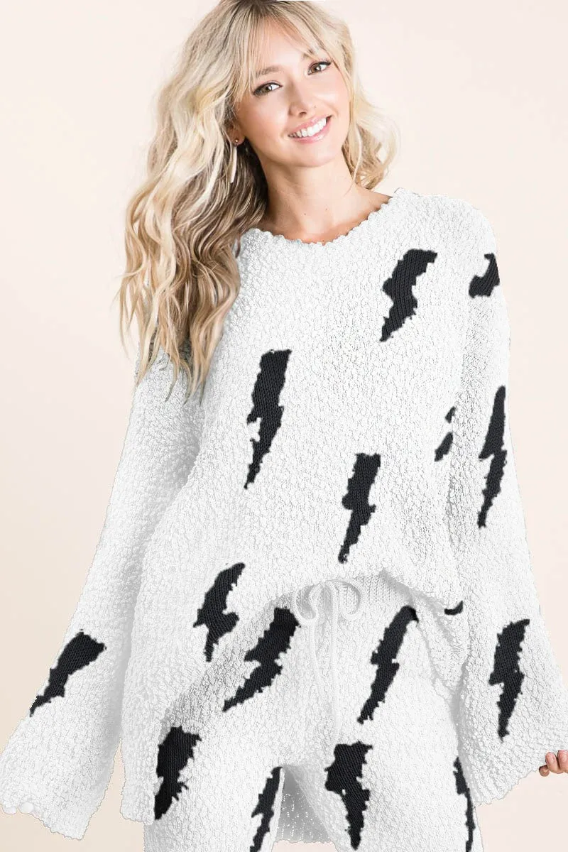 IP3625 | COZY SOFT HAIRY POPCORN SWEATER PANTS