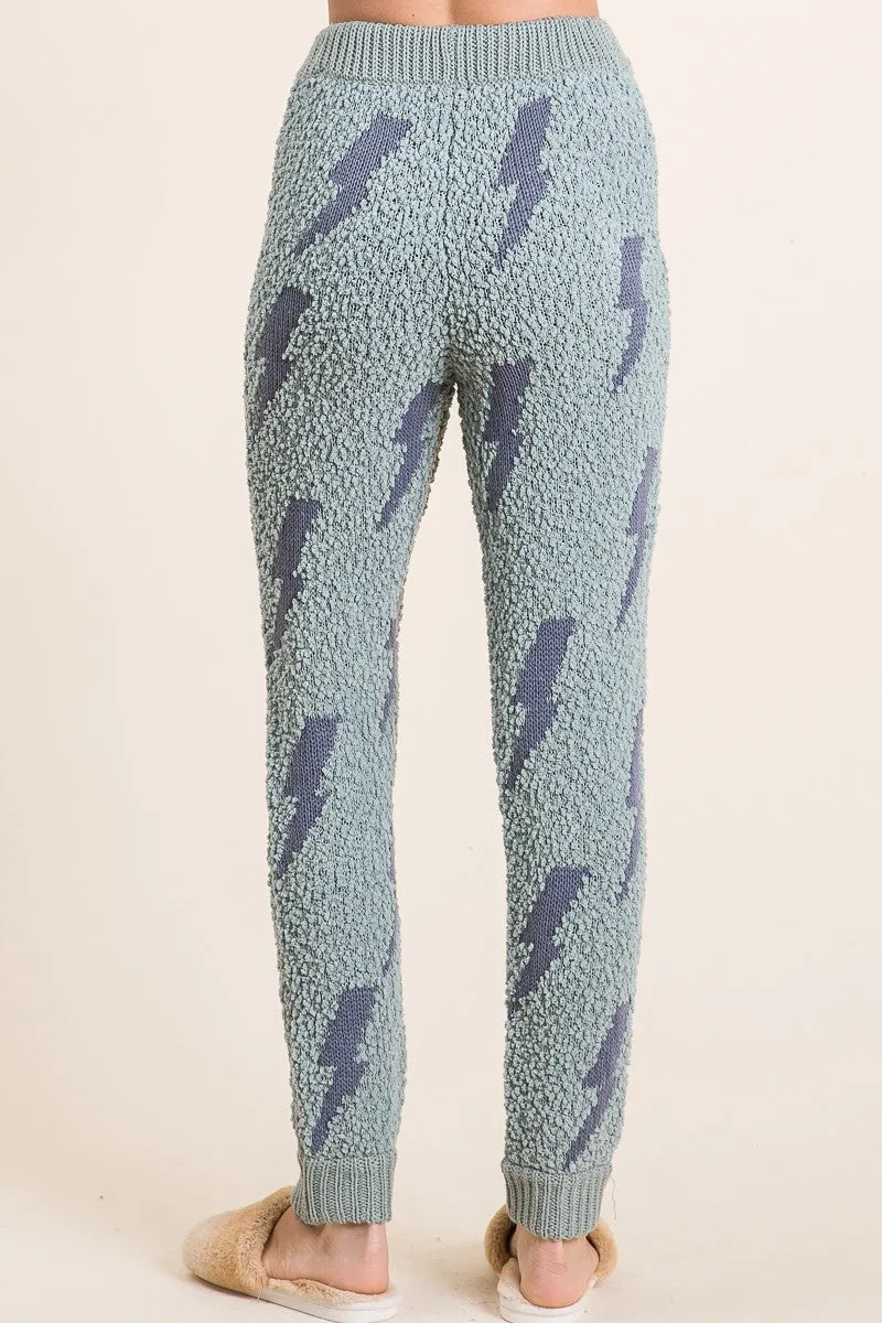 IP3625 | COZY SOFT HAIRY POPCORN SWEATER PANTS