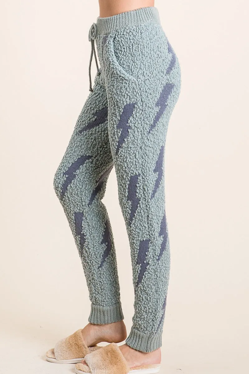 IP3625 | COZY SOFT HAIRY POPCORN SWEATER PANTS