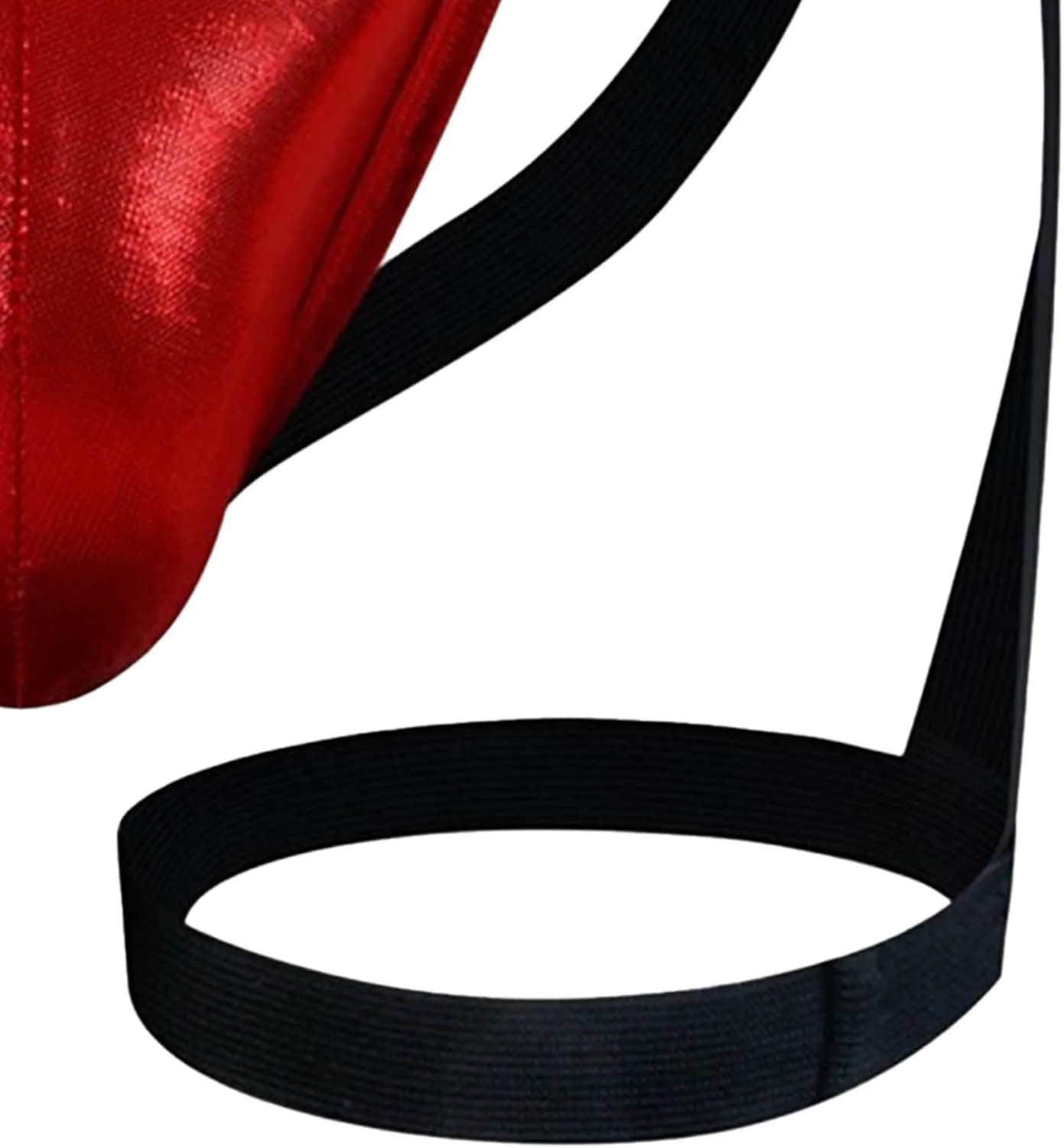 JEKE-DG Men's Faux Leather See Through Thong Hollow Out Erotic Boxer Briefs Low Rise Sexy Breathable Clubwear Underwear