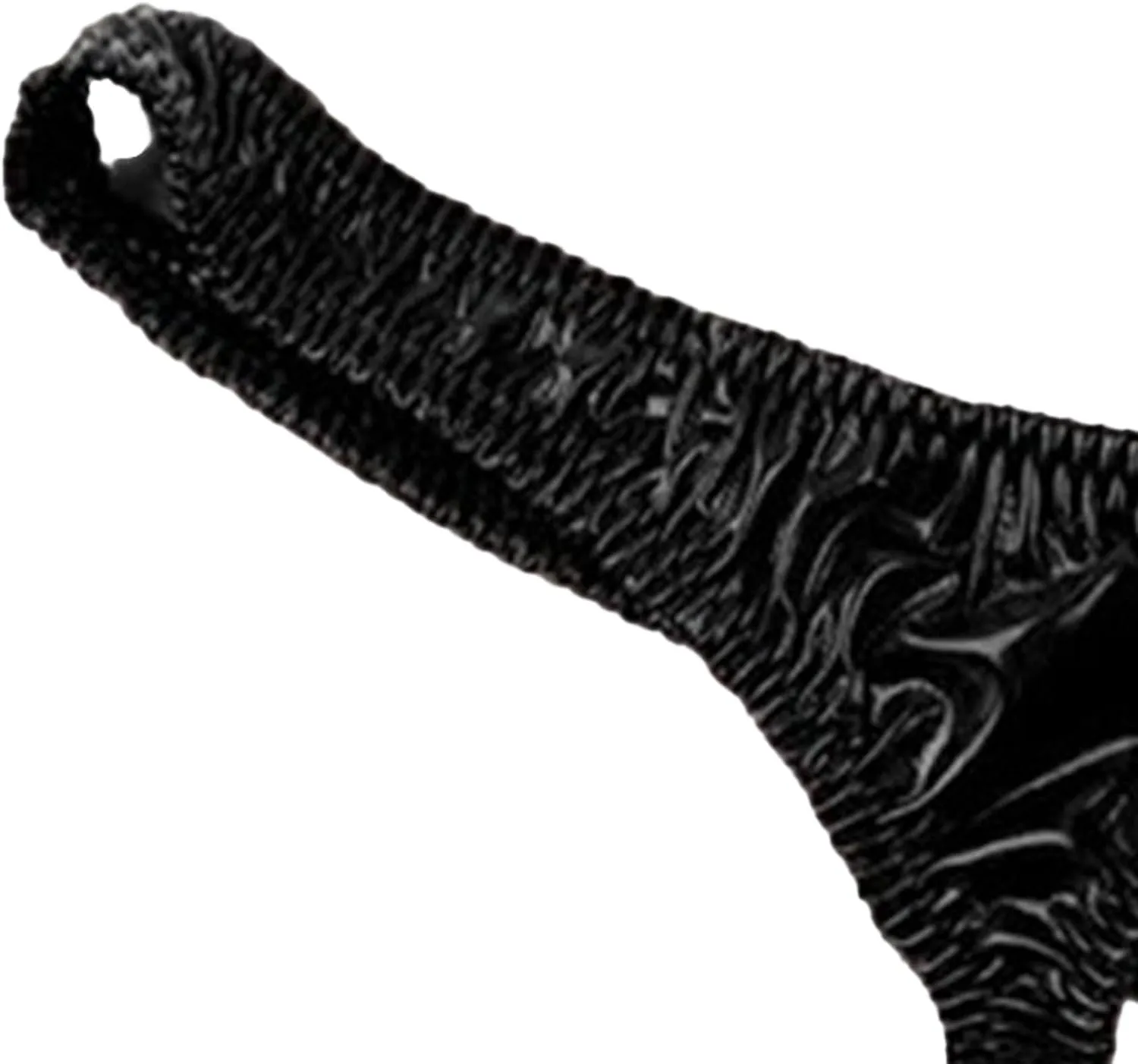 JEKE-DG Men's Leather G-String Low Rise Thong Erotic Hole In Front Micro Briefs Stretch Sexy T-Back Underwear