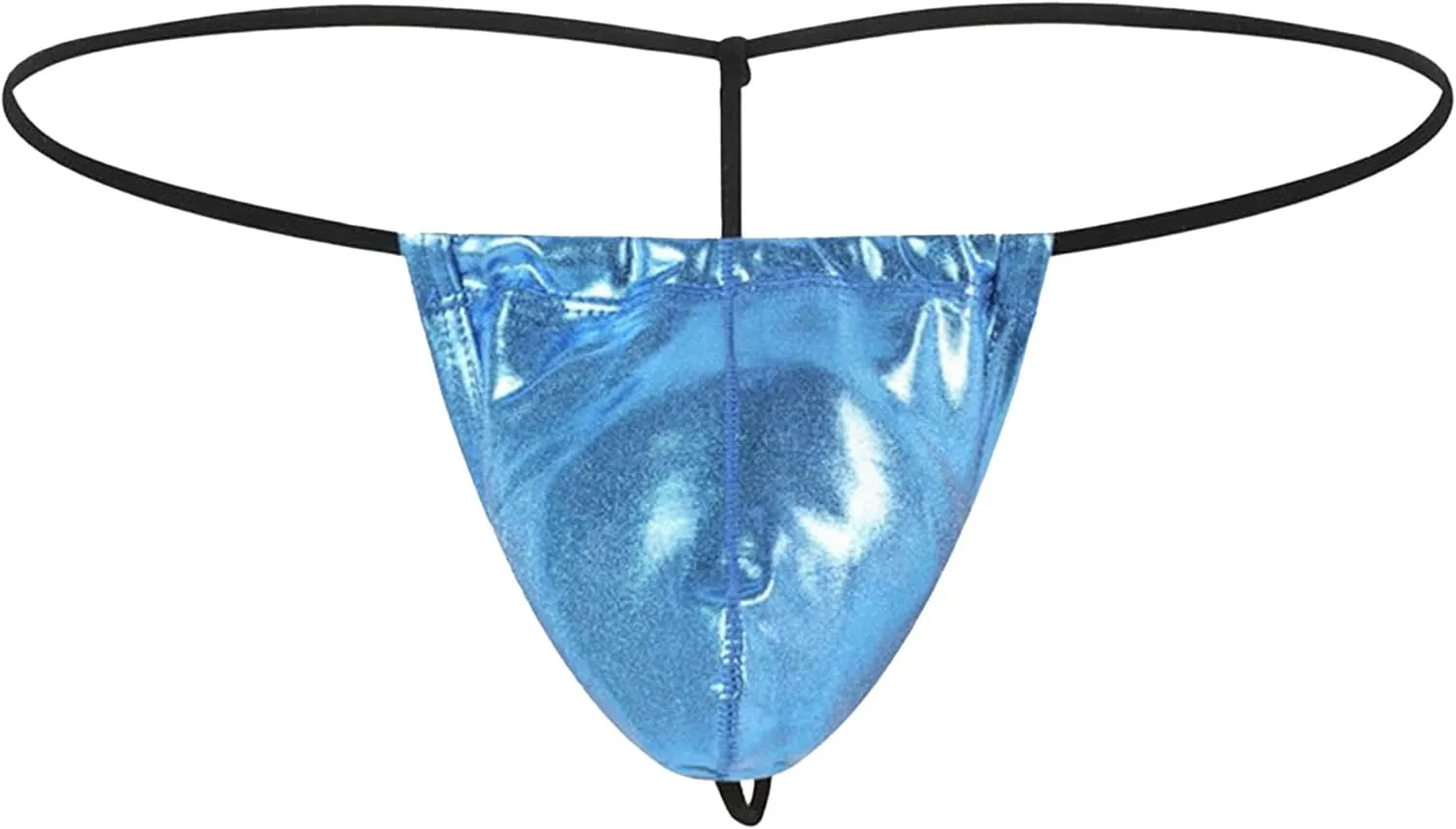 JEKE-DG Men's Leather Jockstrap T-Back Thongs Low Rise Funny Sexy Briefs Hollow Out Bulge Pouch Underwear