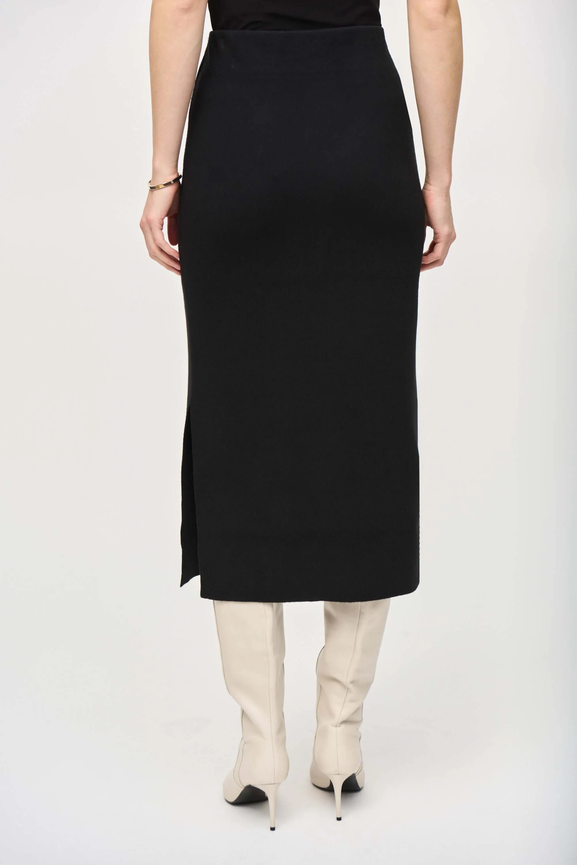 Joseph Ribkoff Sweater Knit Skirt in Black 243967