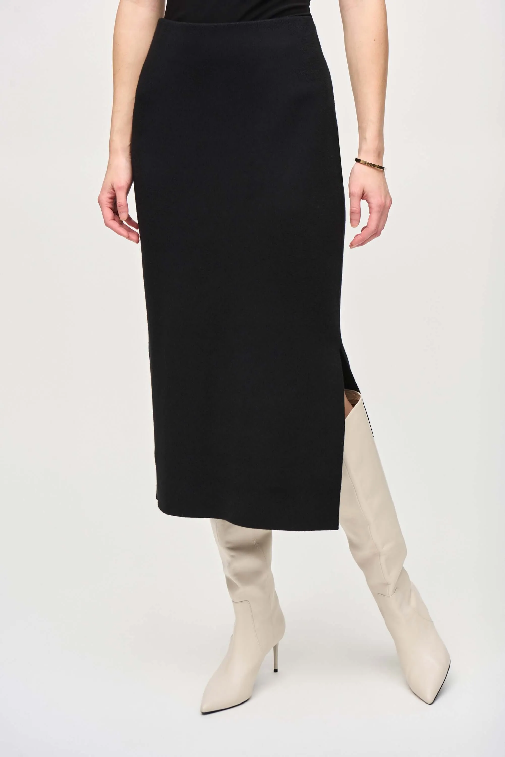 Joseph Ribkoff Sweater Knit Skirt in Black 243967