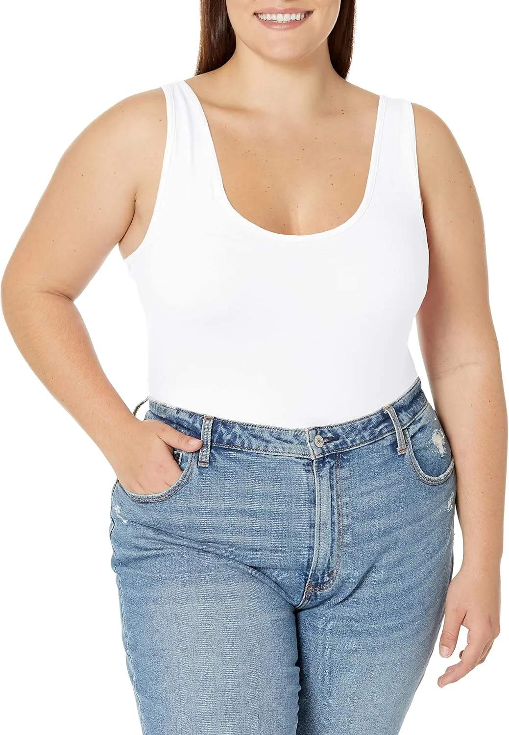 Just My Size Women's Plus Size Stretch Jersey Cami