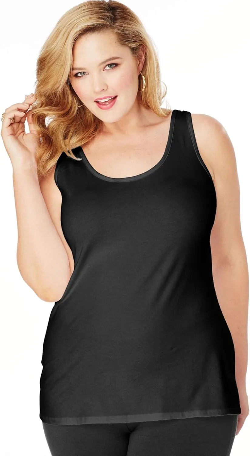 Just My Size Women's Plus Size Stretch Jersey Cami