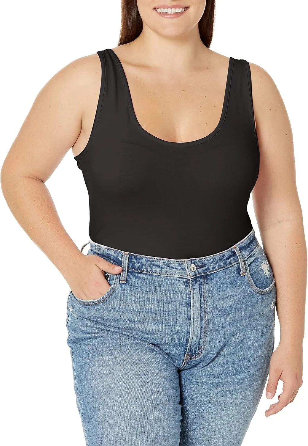 Just My Size Women's Plus Size Stretch Jersey Cami