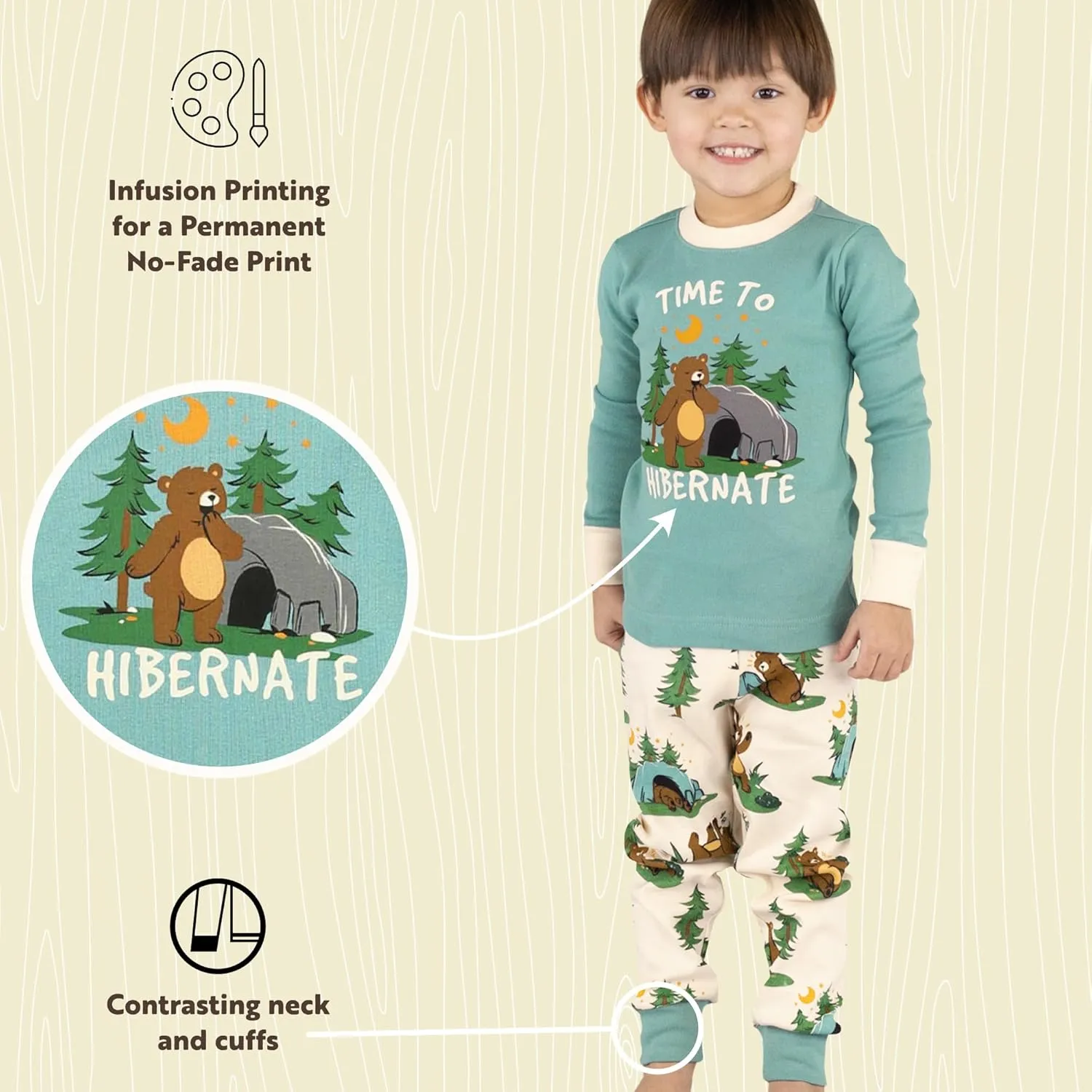 Lazy One Warm Long-Sleeve PJ Sets for Girls and Boys, Funny Animal Kids' Pajama Sets, Cozy, Comfy