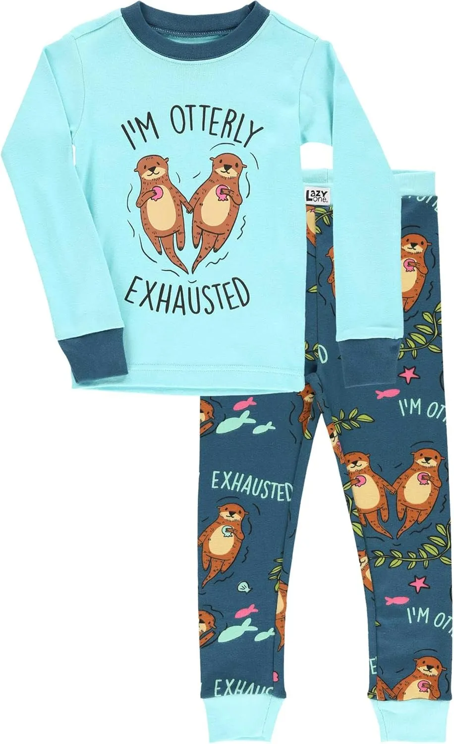 Lazy One Warm Long-Sleeve PJ Sets for Girls and Boys, Funny Animal Kids' Pajama Sets, Cozy, Comfy