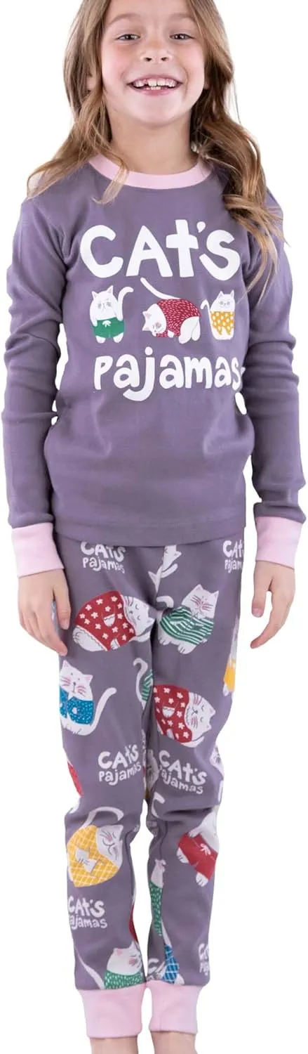 Lazy One Warm Long-Sleeve PJ Sets for Girls and Boys, Funny Animal Kids' Pajama Sets, Cozy, Comfy