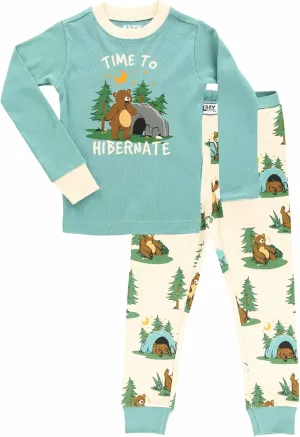 Lazy One Warm Long-Sleeve PJ Sets for Girls and Boys, Funny Animal Kids' Pajama Sets, Cozy, Comfy