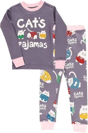Lazy One Warm Long-Sleeve PJ Sets for Girls and Boys, Funny Animal Kids' Pajama Sets, Cozy, Comfy