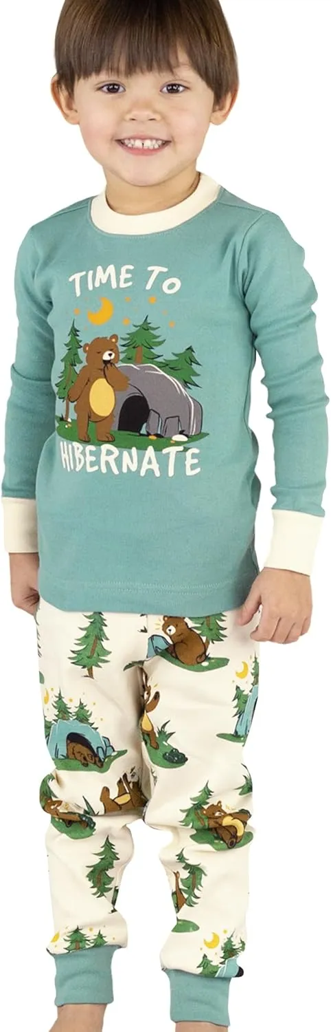 Lazy One Warm Long-Sleeve PJ Sets for Girls and Boys, Funny Animal Kids' Pajama Sets, Cozy, Comfy