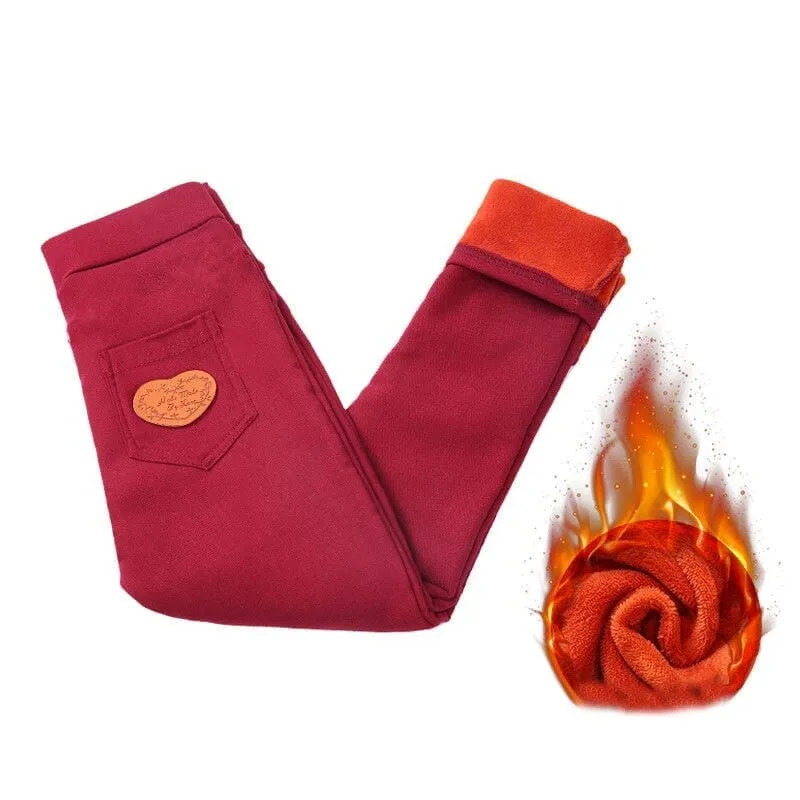 Leggings For Girls Winter Warm Pants With Fleece Kids Pant