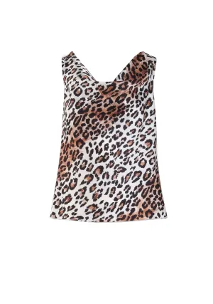 Leopard print backless top