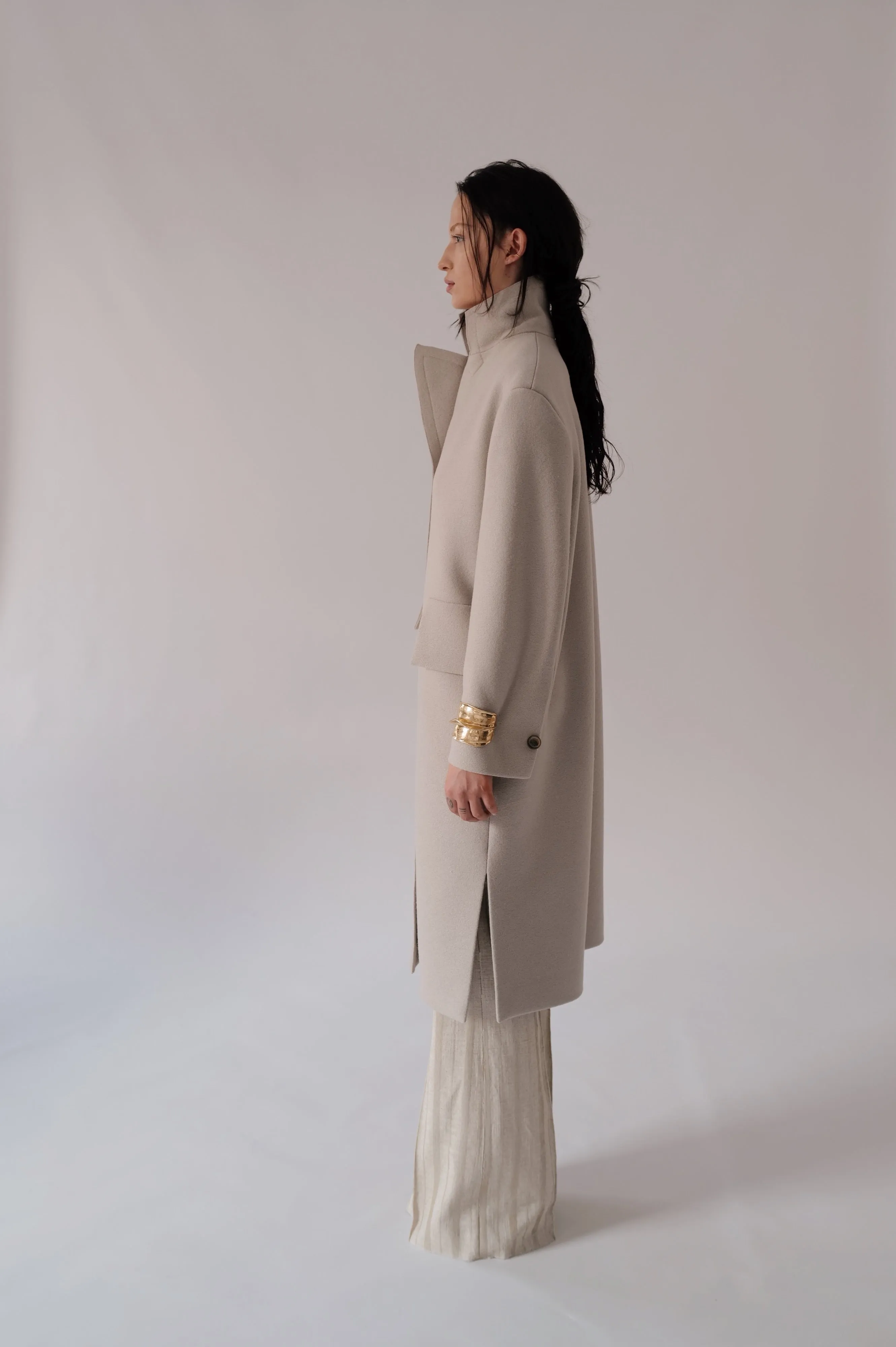 Light Wool Felt Coat ROMA SS25