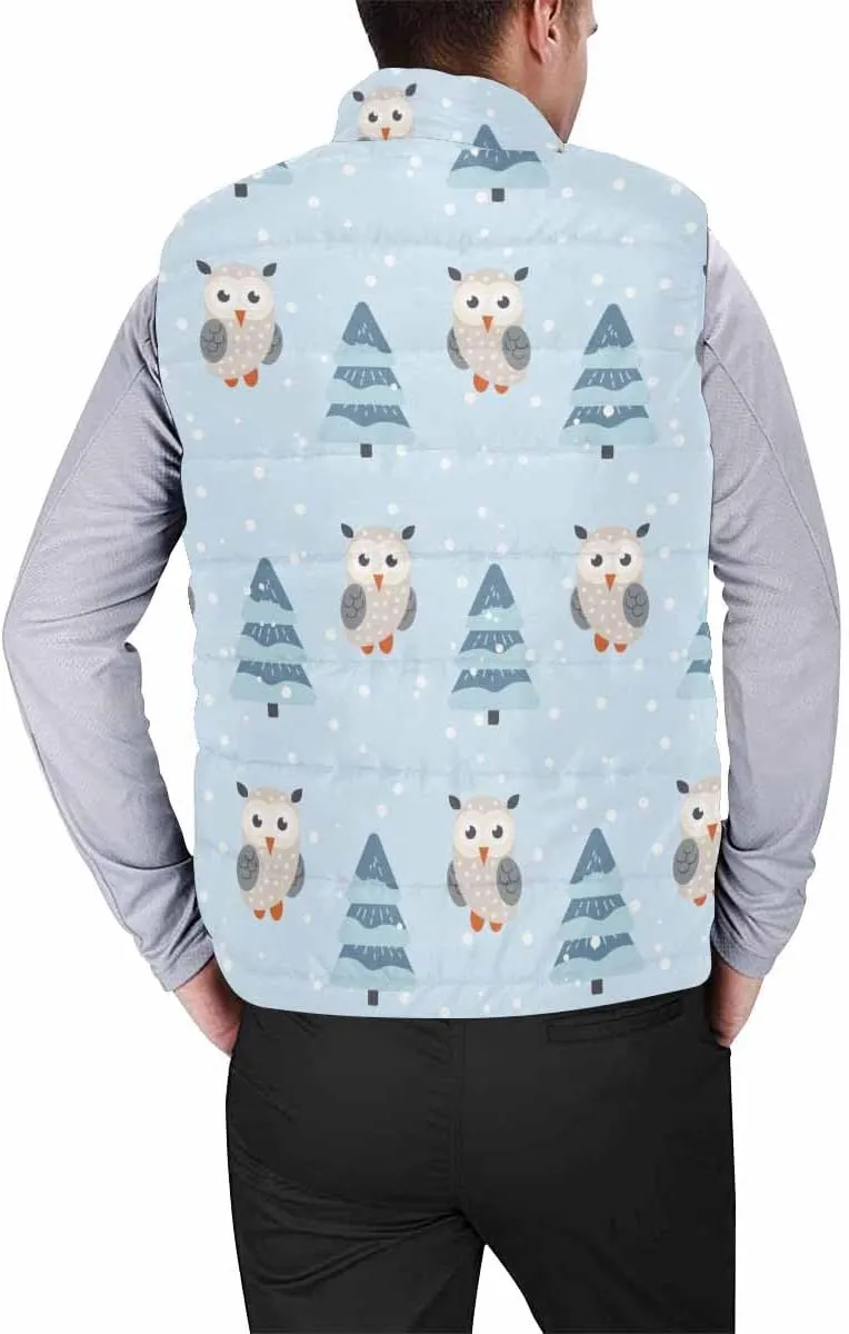 Lightweight Vest Men Christmas Cute Santa Clause Padded Puffer Vest Winter Sleeveless Jacket Coat Oversized Vest