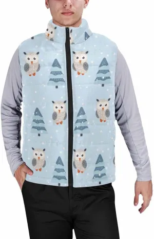 Lightweight Vest Men Christmas Cute Santa Clause Padded Puffer Vest Winter Sleeveless Jacket Coat Oversized Vest