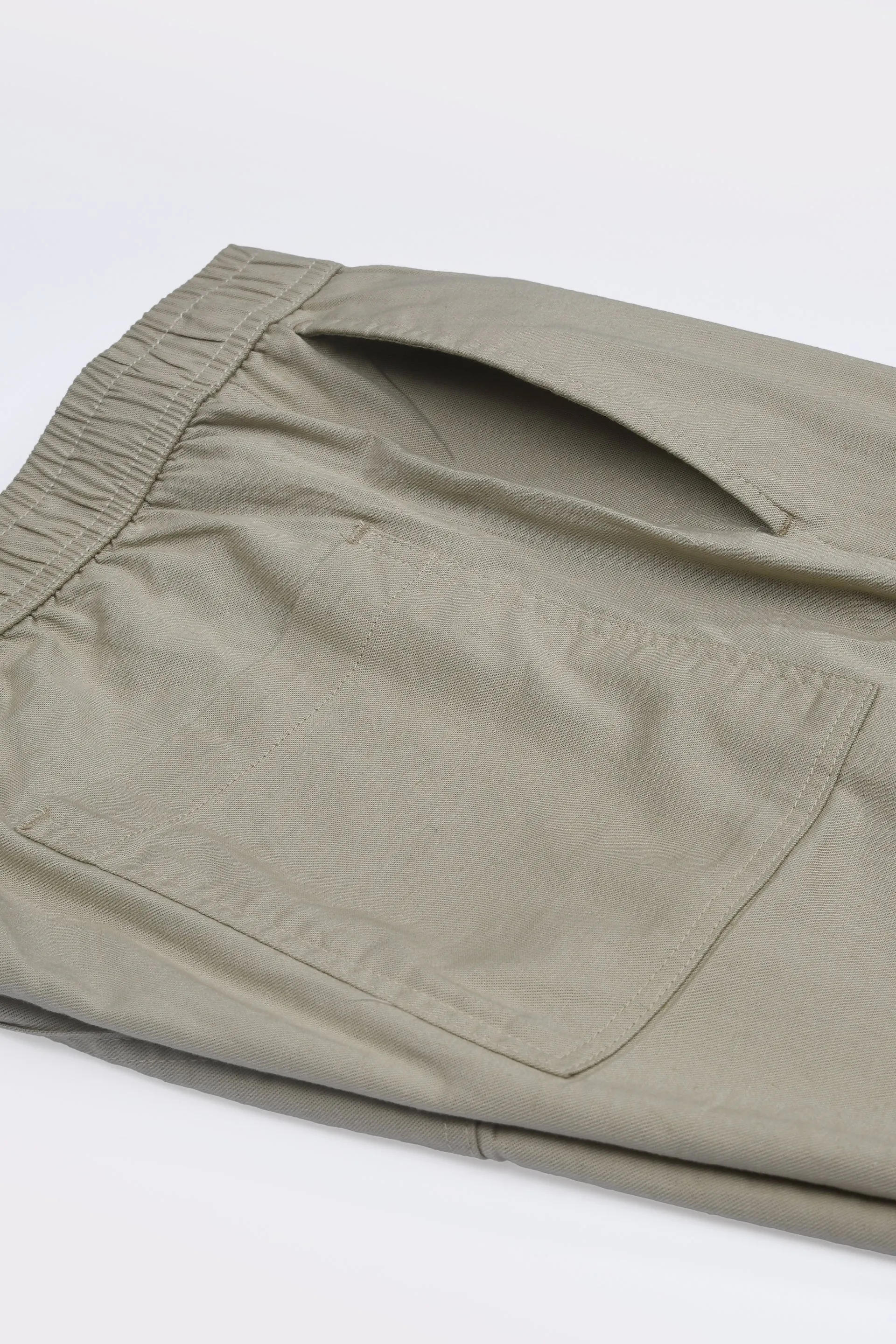 LINEN FUSED TAILORED  PANTS IN BEIGE