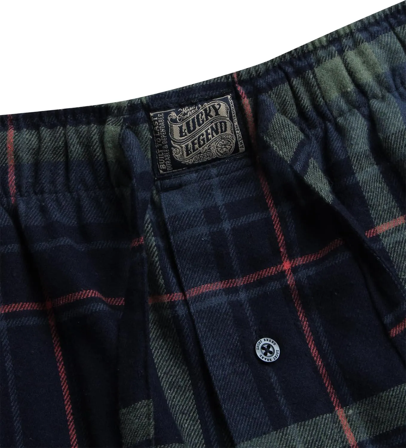 Lucky Brand Men's Pajama Set - 2 Piece Long Sleeve Crewneck Mens Shirts and Flannel Lounge Pants - Cozy Pajama Pants Set S-XL