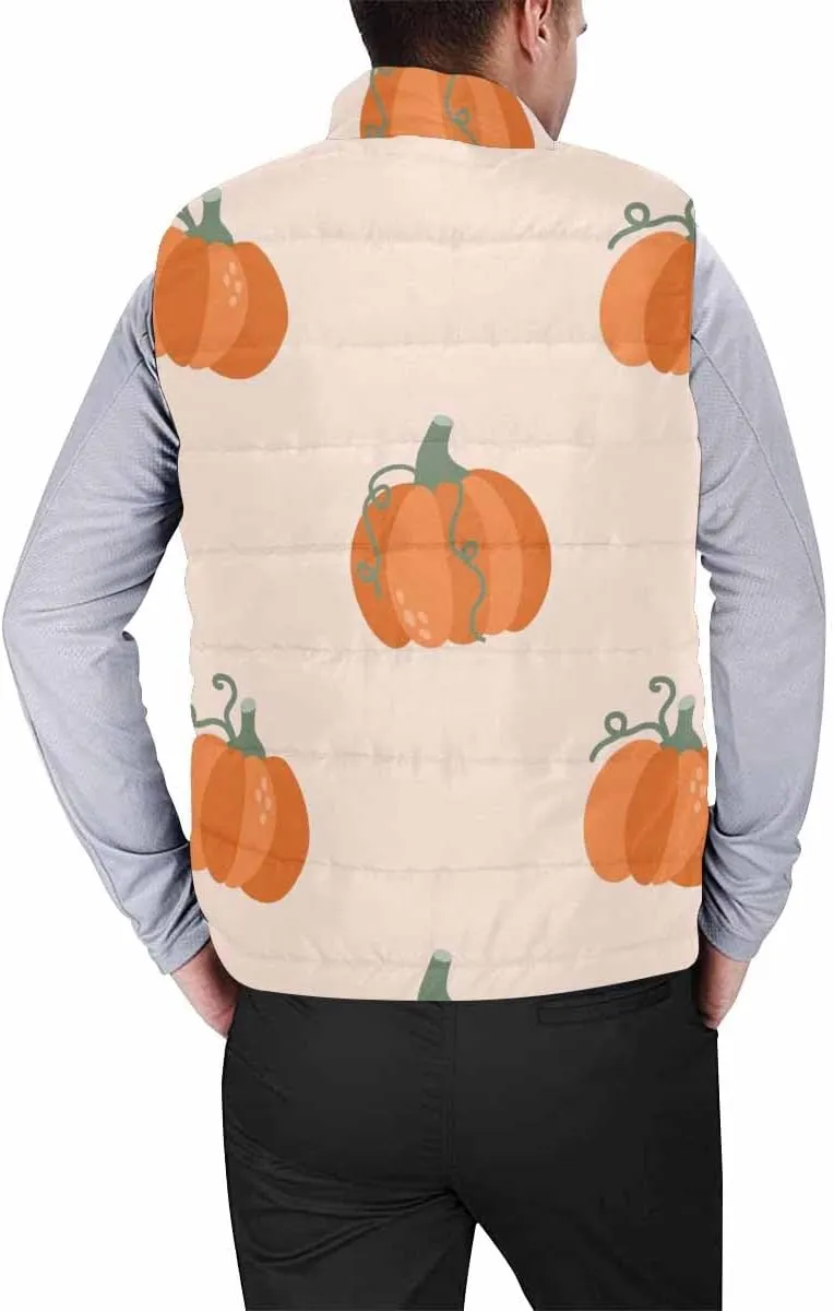 Men Puffer Vest Thanksgiving Maple Leaf MenS Lightweight Warm Outdoor Sleeveless Jacket For Hiking Travel Running