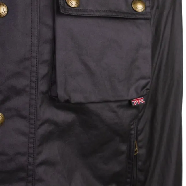 Mens Belstaff Black Racemaster 6oz Waxed Jacket