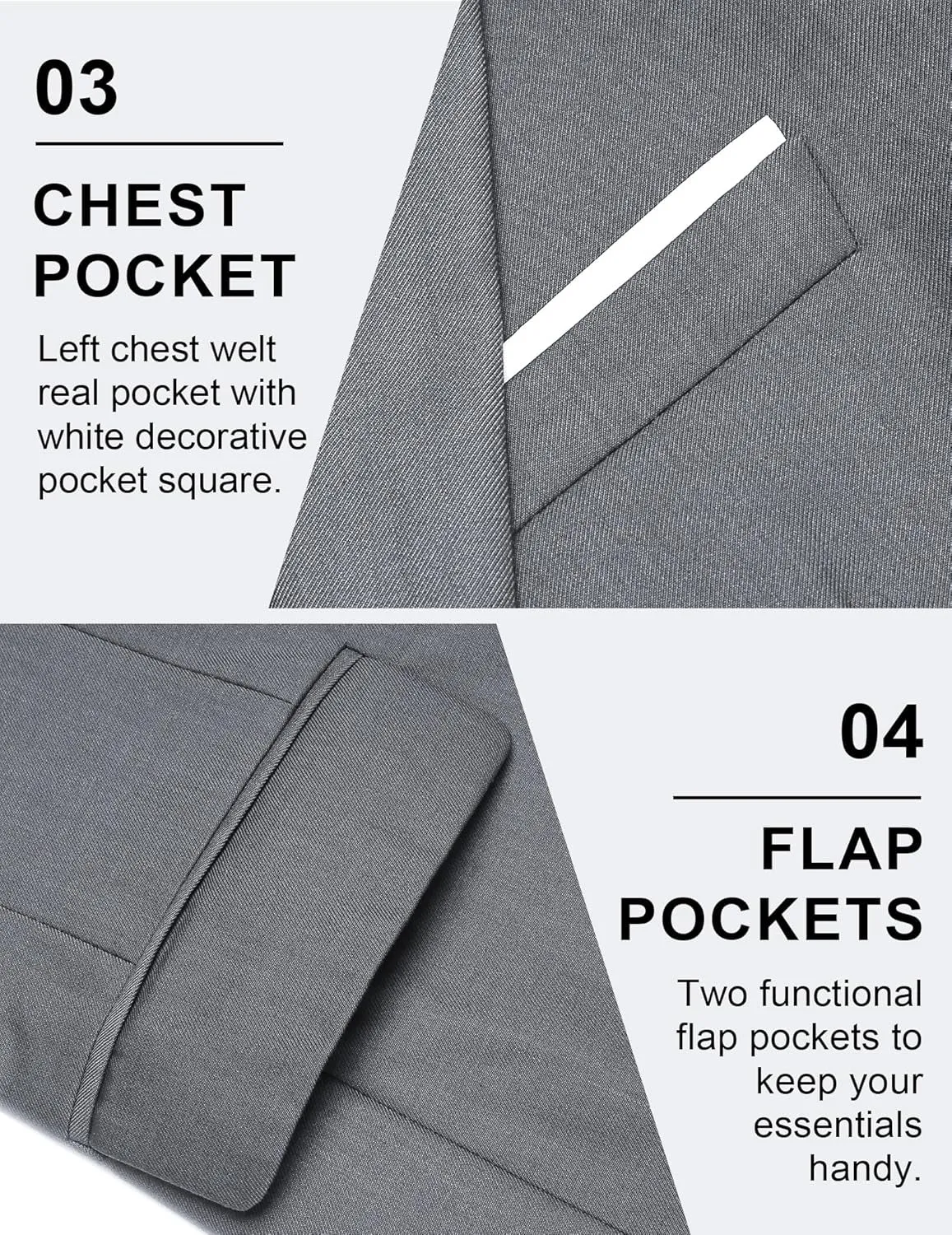 Mens Blazer Sport Coats Casual Slim Fit Suit Jacket Business One Button Blazers