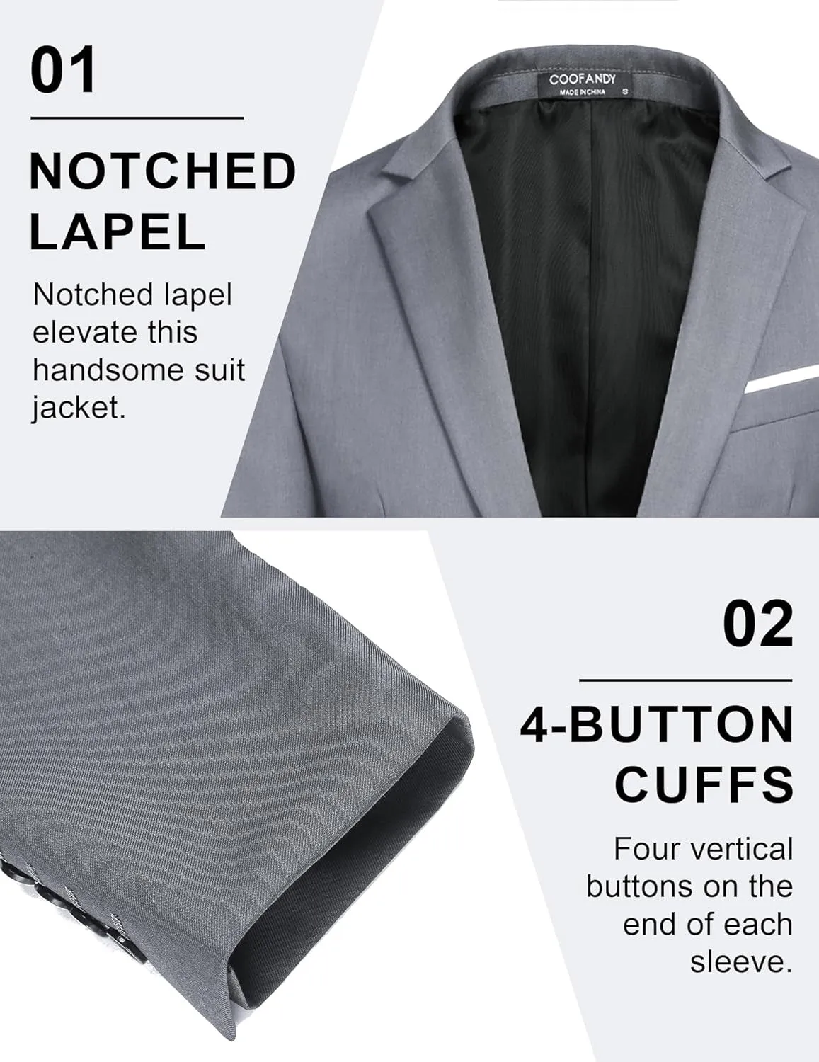 Mens Blazer Sport Coats Casual Slim Fit Suit Jacket Business One Button Blazers