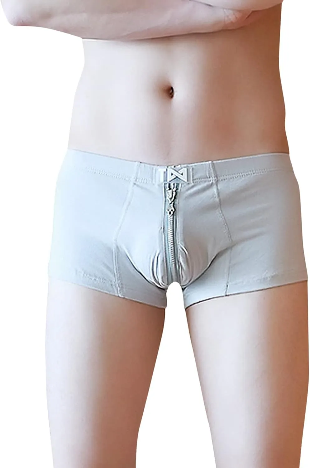 Mens Dual Pouch Elephant Underwear Trunk Boxer Briefs with Cup Pouch Custom Latest Mens Underwear