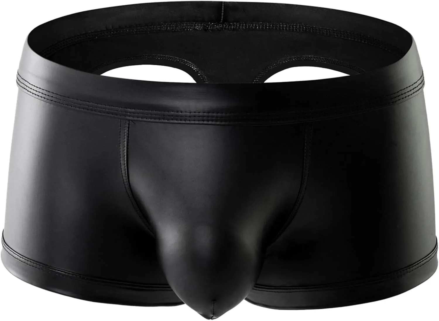Men's Faux Leather Bulge Pouch Boxer Shorts Briefs Underwear Pants Mens Small Boxers Briefs