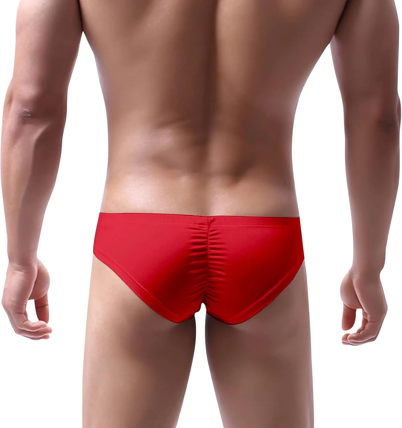 Men's Lace Up Seamless Soft Thongs Men's Sport Briefs with Pouch Valentines Day Gifts for Modal Bikini Briefs Men