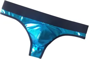 Mens Leather Faux Leather Sexy Thong Nightclub Performance Men's Sexy Underwear Men Big And Tall Briefs