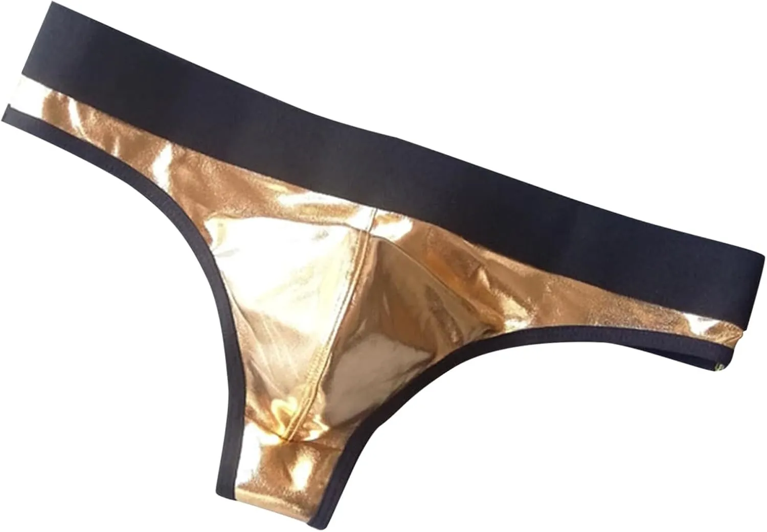 Mens Leather Faux Leather Sexy Thong Nightclub Performance Men's Sexy Underwear Men Big And Tall Briefs